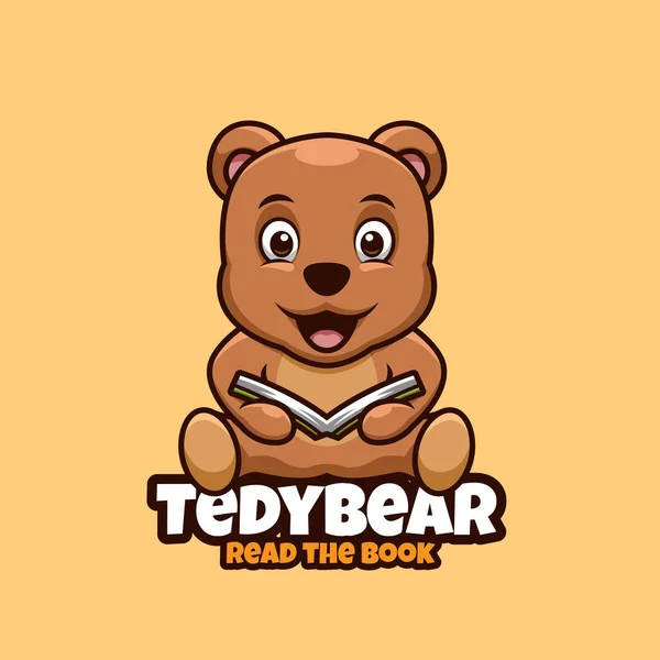 Ayı için yaratıcı logo tasarımı kitabı okudu