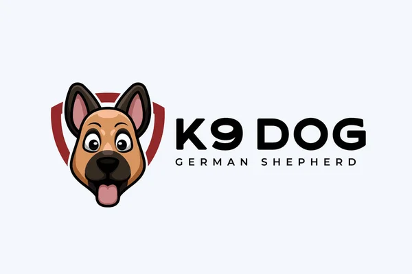 Yaratıcı ve stil sahibi köpek için çizgi film logosu