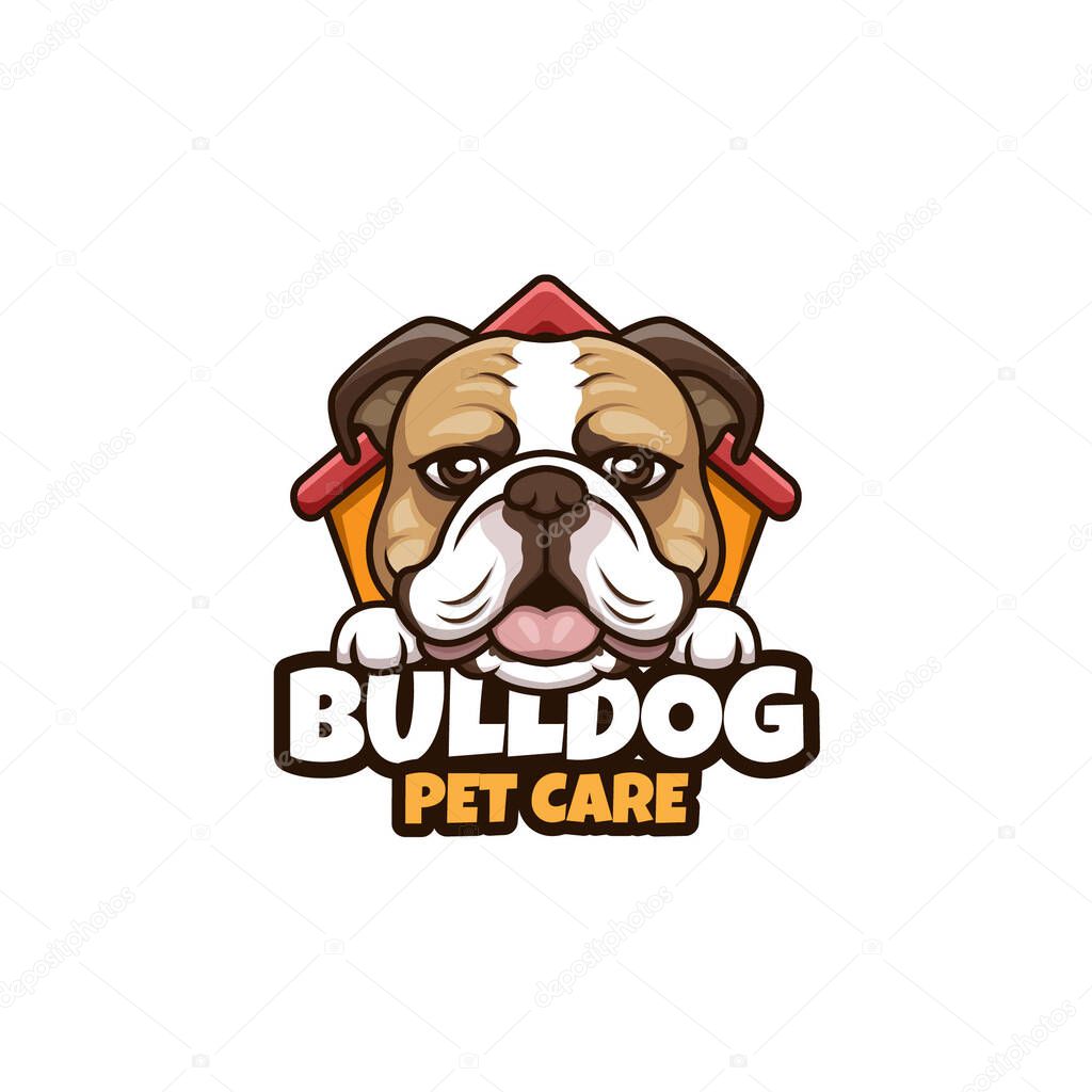 Bulldog Petcare Cartoon Logo