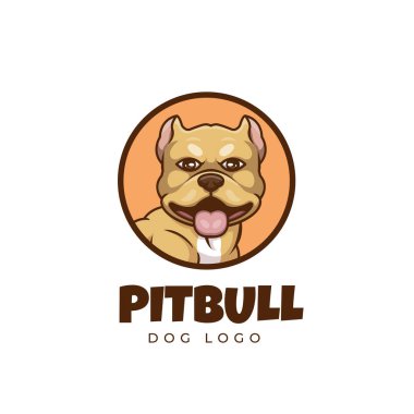 Yaratıcı Pitbull Köpek Evcil Hayvan Logosu Tasarımı