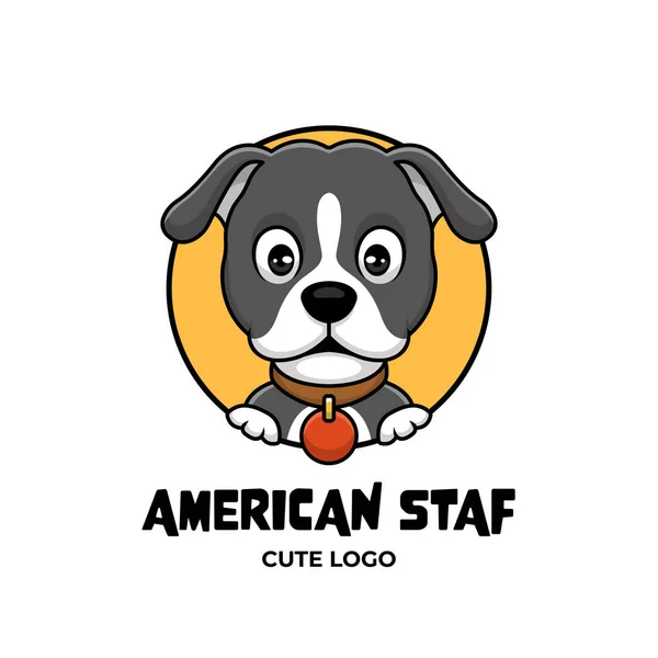 Amerikan Personel Köpeği Yaratıcı Çizgi Film Logosu Tasarımı