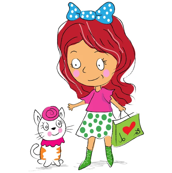 şirin kedi ile şirin kız