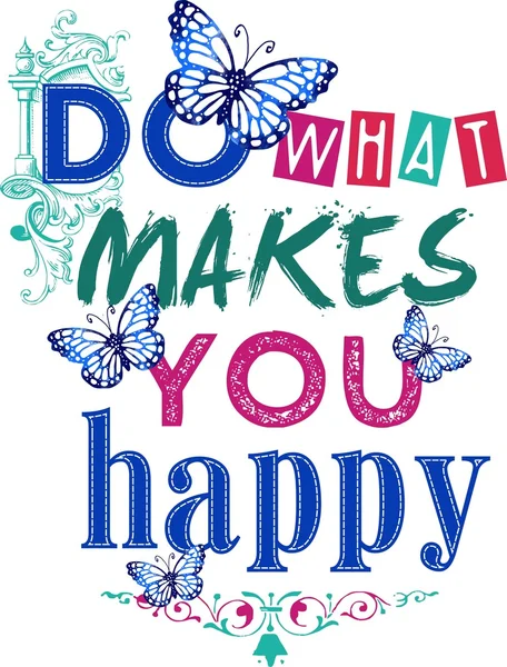 Kelebekler ve tipografi grafik