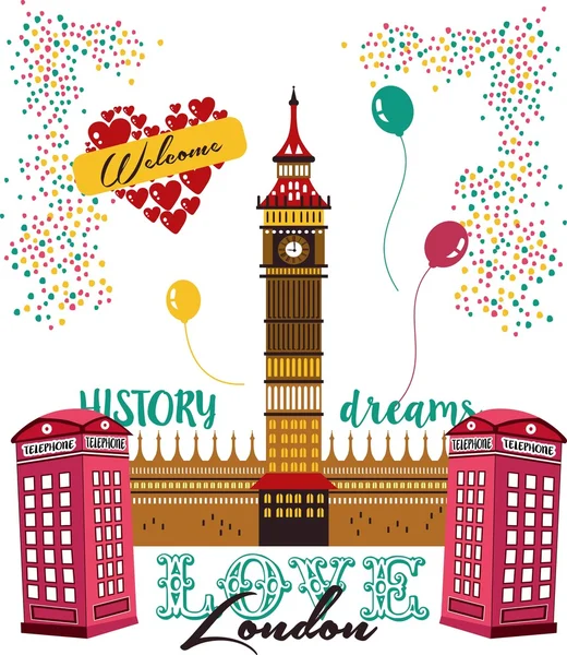 Londra vektör grafik tasarım seviyorum