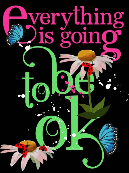 T-shirtler için siyah arka plan üzerine güzel bir tasarım