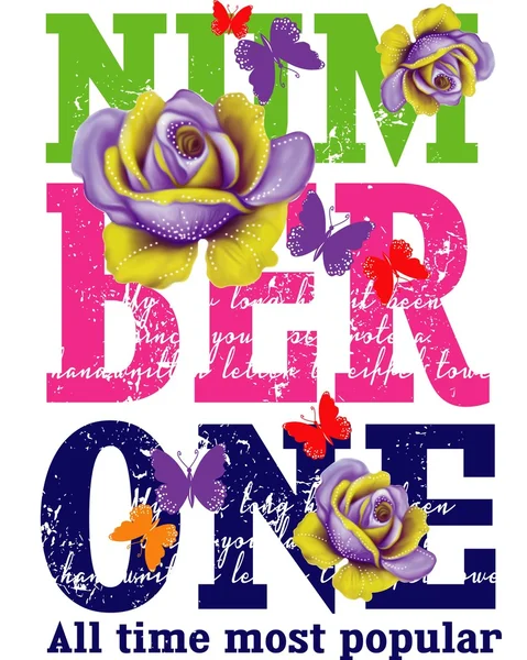 Number one lettters vector design