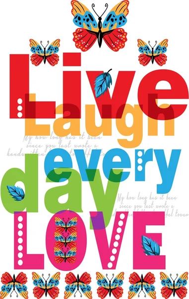 Vector letters design live lough every day love