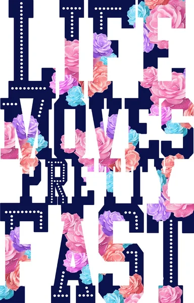 T-shirt yaşam için Vektör tırnak oldukça hızlı hareket eder