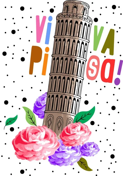 Viva pisa Kulesi grafik tipografi tasarım