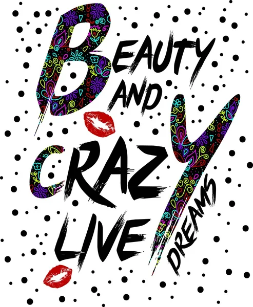 Güzellik ve çılgın canlı rüyalar tırnak grafik tasarım