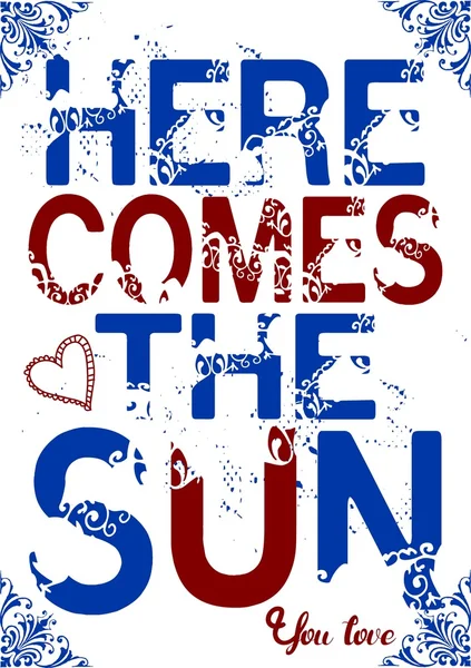 Güneş burada Tipografik Tasarım Giyim