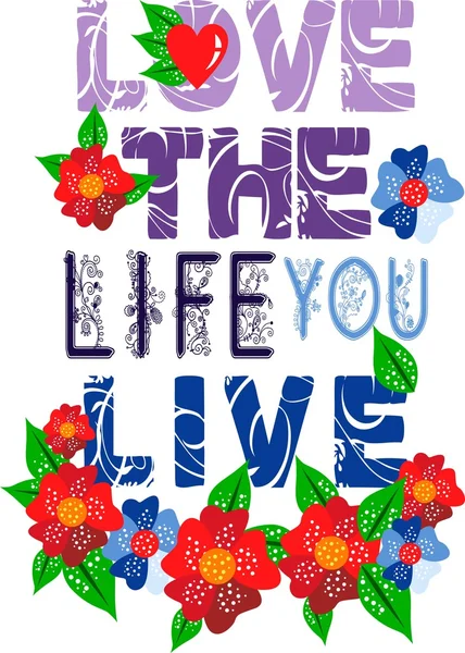 Vektör tasarım aşk yaşadığın hayat