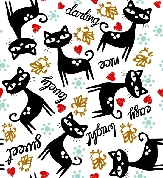 Siyah yavru kedi model sorunsuz vektör