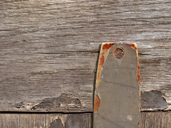 Eski ahşap ve paslı metal kırık — Stok fotoğraf