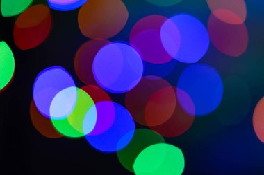 çok renkli Bokeh topları soyutlanmış arkaplan