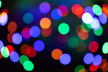 çok renkli Bokeh topları soyutlanmış arkaplan