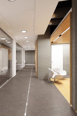 koridor modern ofis binası