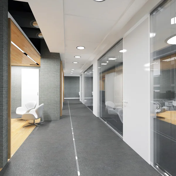 近代的なオフィスビルの廊下 — ストック写真