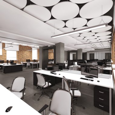 Boş modern ofis iç iş yeri