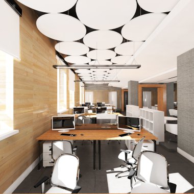 Boş modern ofis iç iş yeri