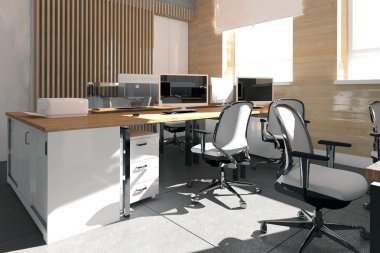 Boş modern ofis iç iş yeri