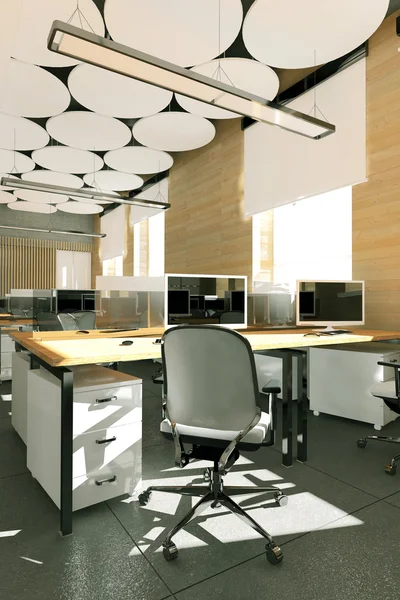 Empty modern office interior work place — Stock Photo, Image