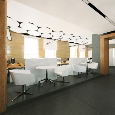 Boş modern ofis iç iş yeri