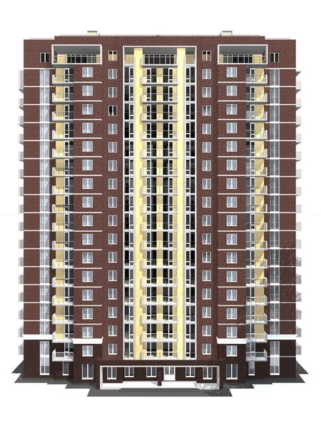 3D render modern çok katlı Konut Binası