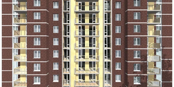 3D render modern çok katlı Konut Binası