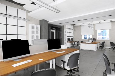 Boş ofis iş yerinde görselleştirme