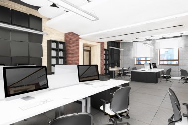 Boş ofis iş yerinde görselleştirme