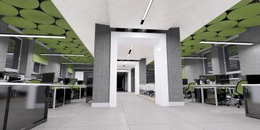 Boş ofis iş yerinde görselleştirme