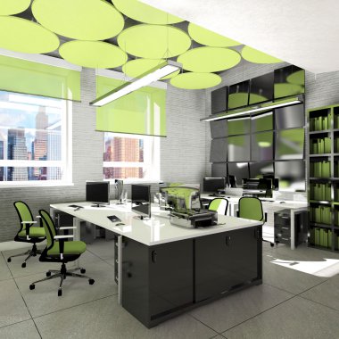 Boş ofis iş yerinde görselleştirme