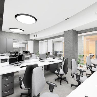Boş modern ofis iç iş yeri