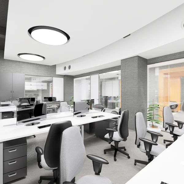 Boş modern ofis iç iş yeri
