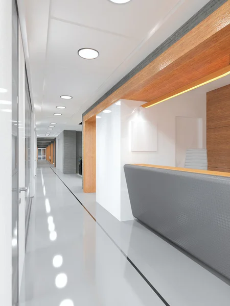 Office lobby with a reception desk — Stock Photo, Image