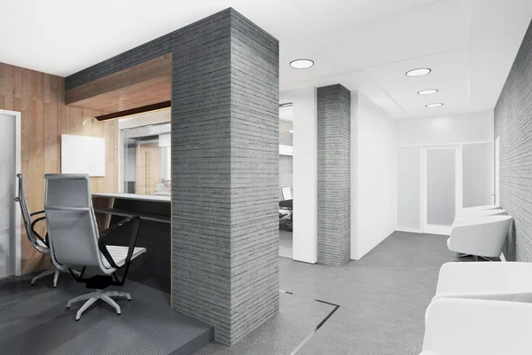 Office lobby with a reception desk — Stock Photo, Image