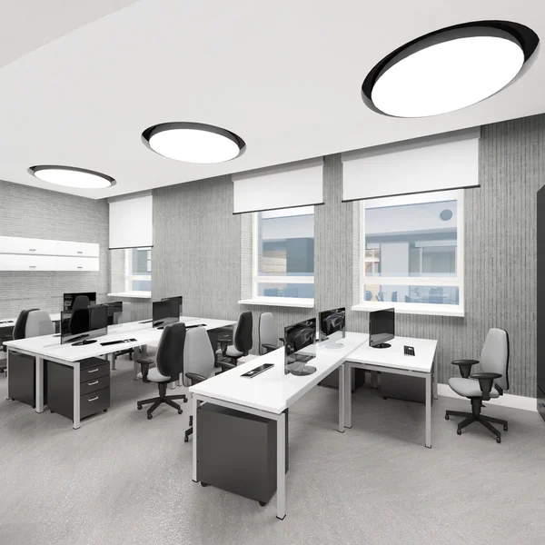 Empty modern office interior work place — Stock Photo, Image