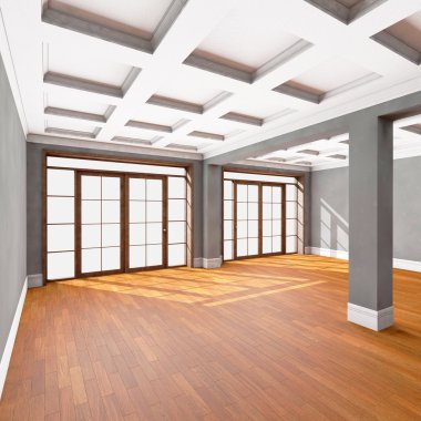 İçi boş oturma odası.