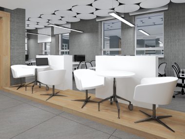 Boş ofis iş yerinde görselleştirme 