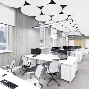 Boş modern ofis iç iş yeri