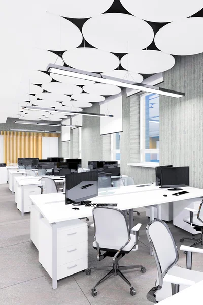 Empty modern office interior work place — Stock Photo, Image