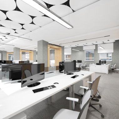 Boş modern ofis iç iş yeri