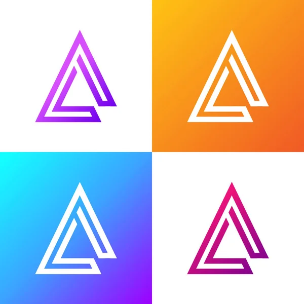 Logotipo Design Vetor Letra Moderna Única Alfabeto Colorido Ícone Tipografia —  Vetores de Stock