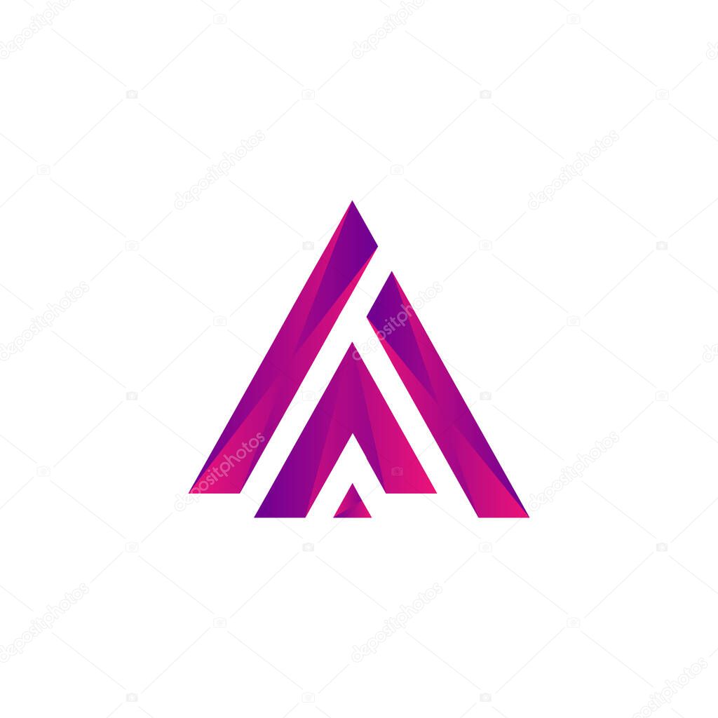 A Letter Logo icon template for corporate business company