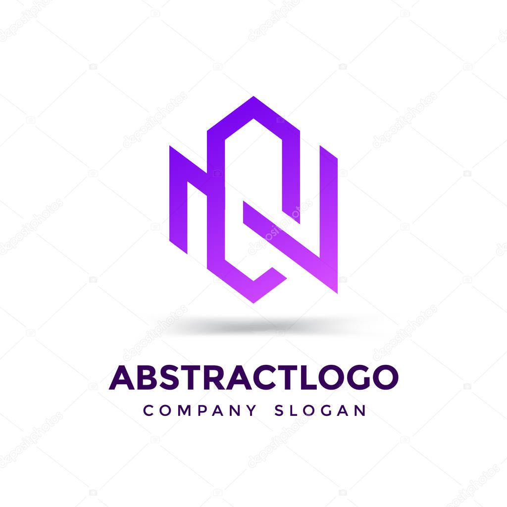 CN letter Unique Creative logo icon