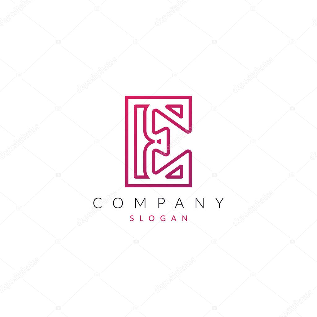 Creative and Modern E Letter logo Icon vector element Shape