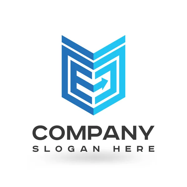 Elemen Templat Ikon Logo Vektor Modern Corporate Modern Unique Polygon - Stok Vektor