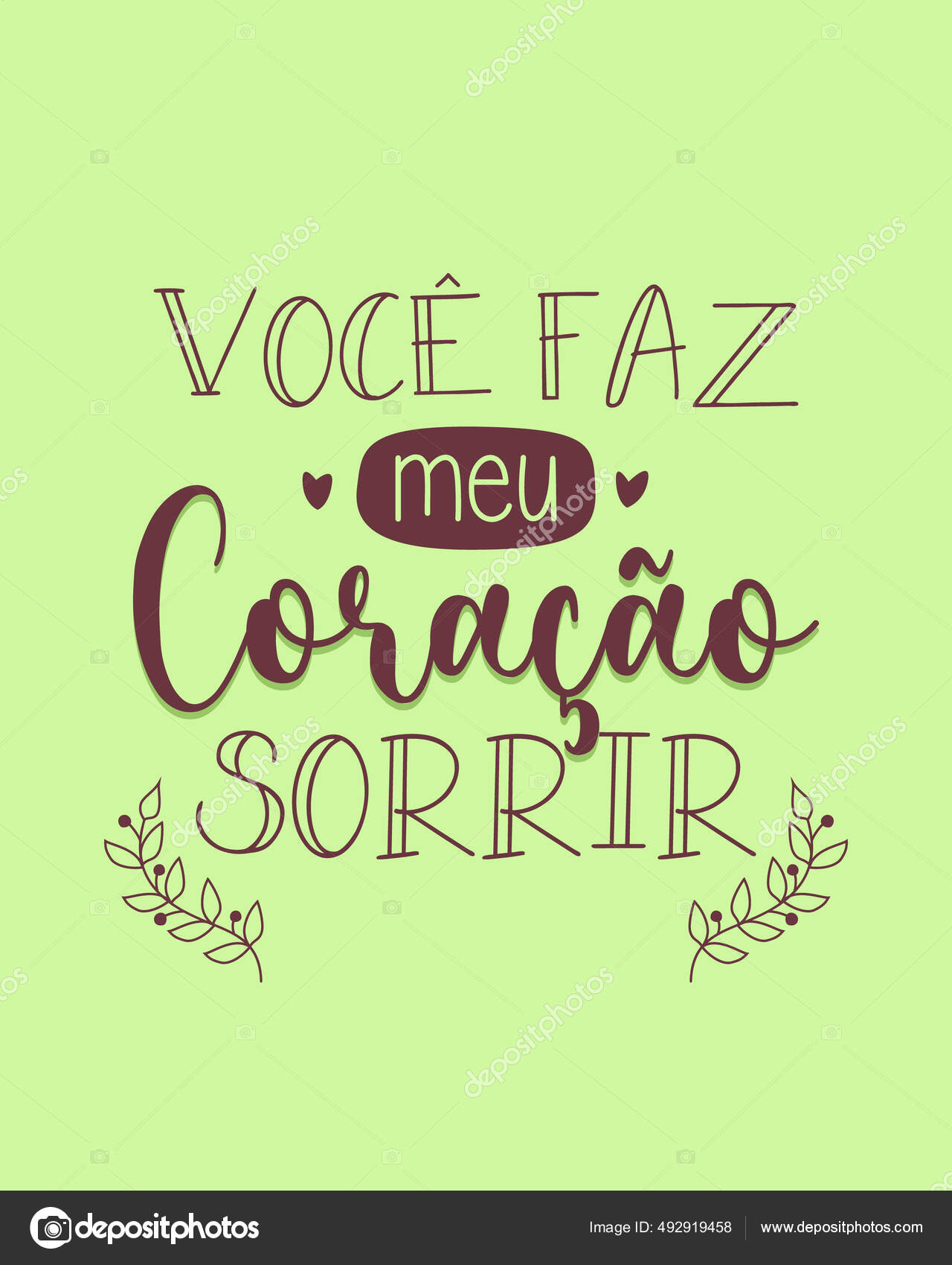 Palavra colorida de amor na tradução para o português brasileiro
