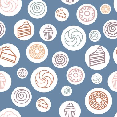 Vektör Mavi Fırın kusursuz desenli arka plan. Kumaş, hatıra defteri ve duvar kağıdı projeleri için mükemmel..